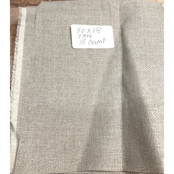 30x18 Tan Aida Cross Stitch Fabric 14 Count - Picture 1 of 2